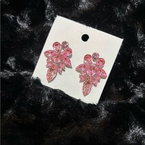 Elegant Pink Crystal Earrings